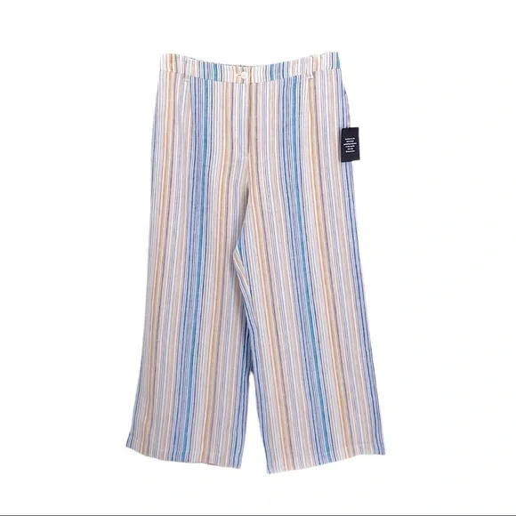 NWT REFORMATION Striped Wide Leg Linen Pants Sz 12 - Picture 3 of 8